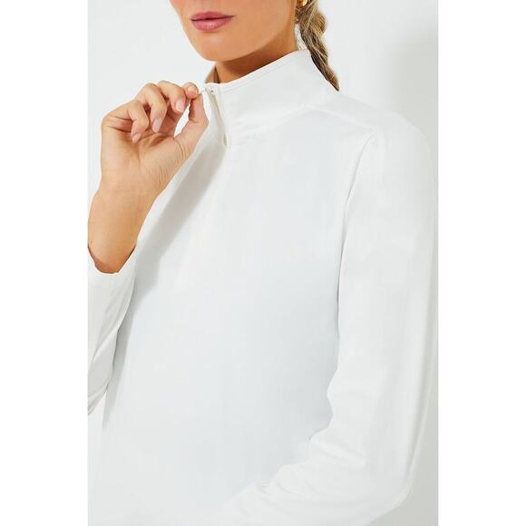 TUCKERNUCK SPORT White Performance Jersey Carver Quarter Zip Tee Size L NWT - Picture 5 of 8